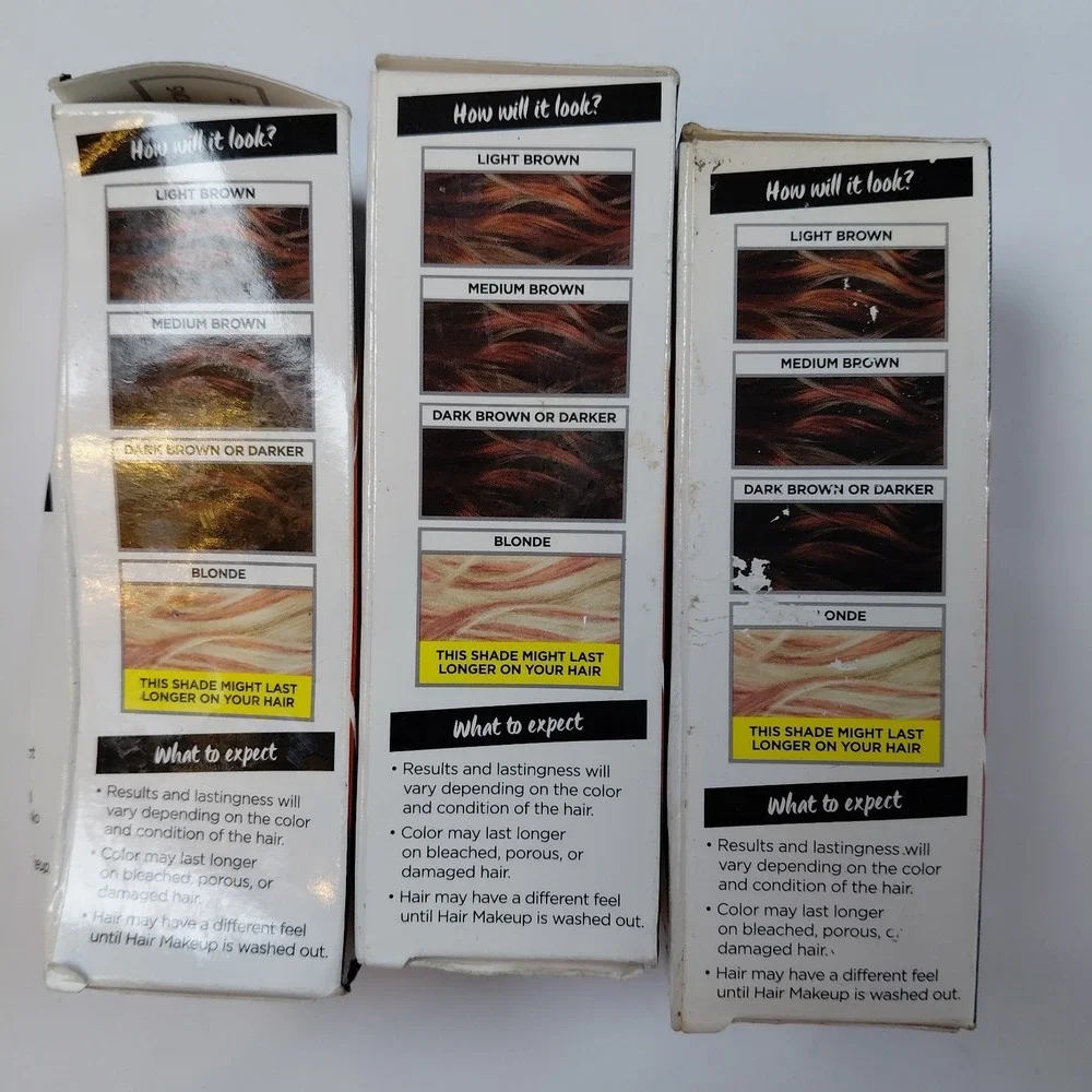 (3) L'Oreal Colorista Hair Makeup Auburn Bronze20 - 1 Day Color